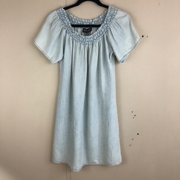 Michael Stars Smocked Off the Shoulder Shift Dress - Picture 2 of 7